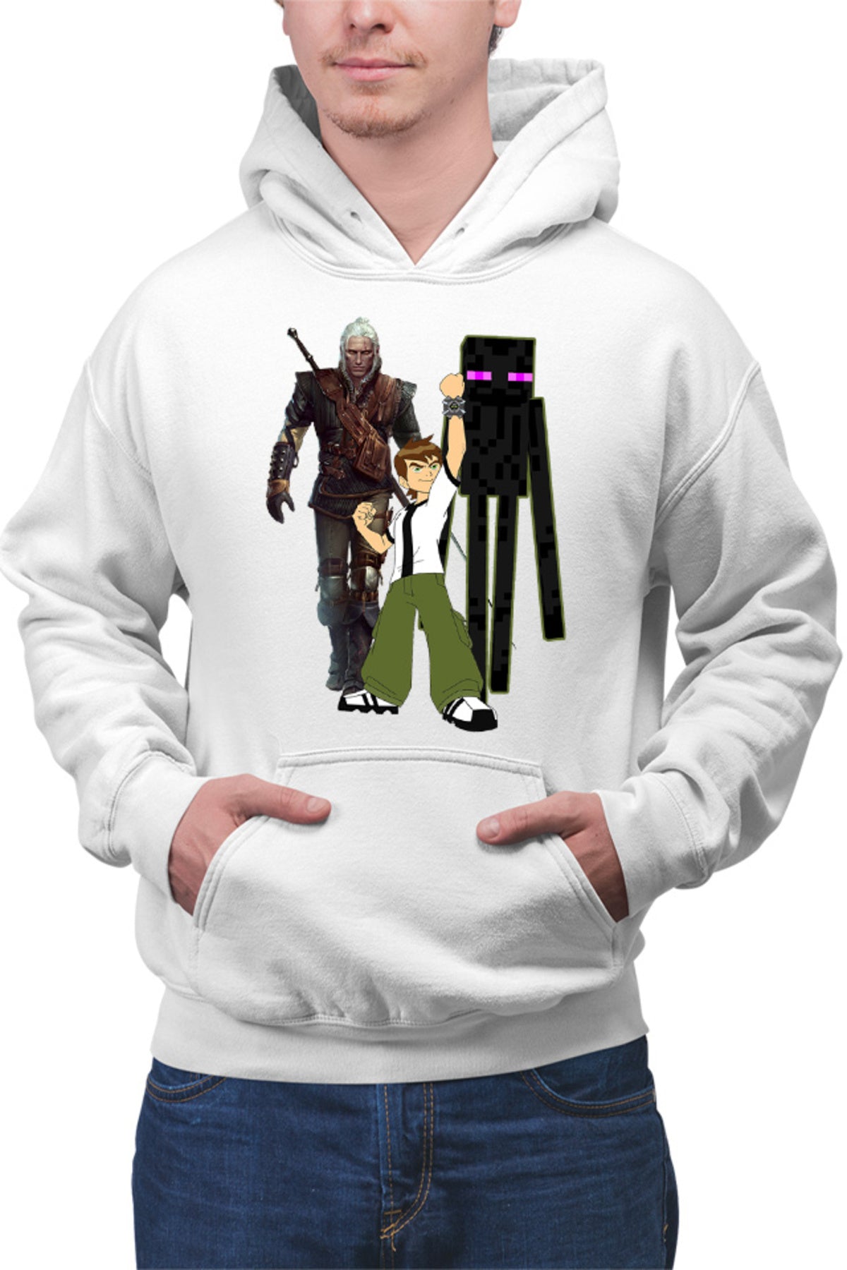 Hanorac barbati Ben 10 Watch Minecraft Enderman Witcher Gerald Sword