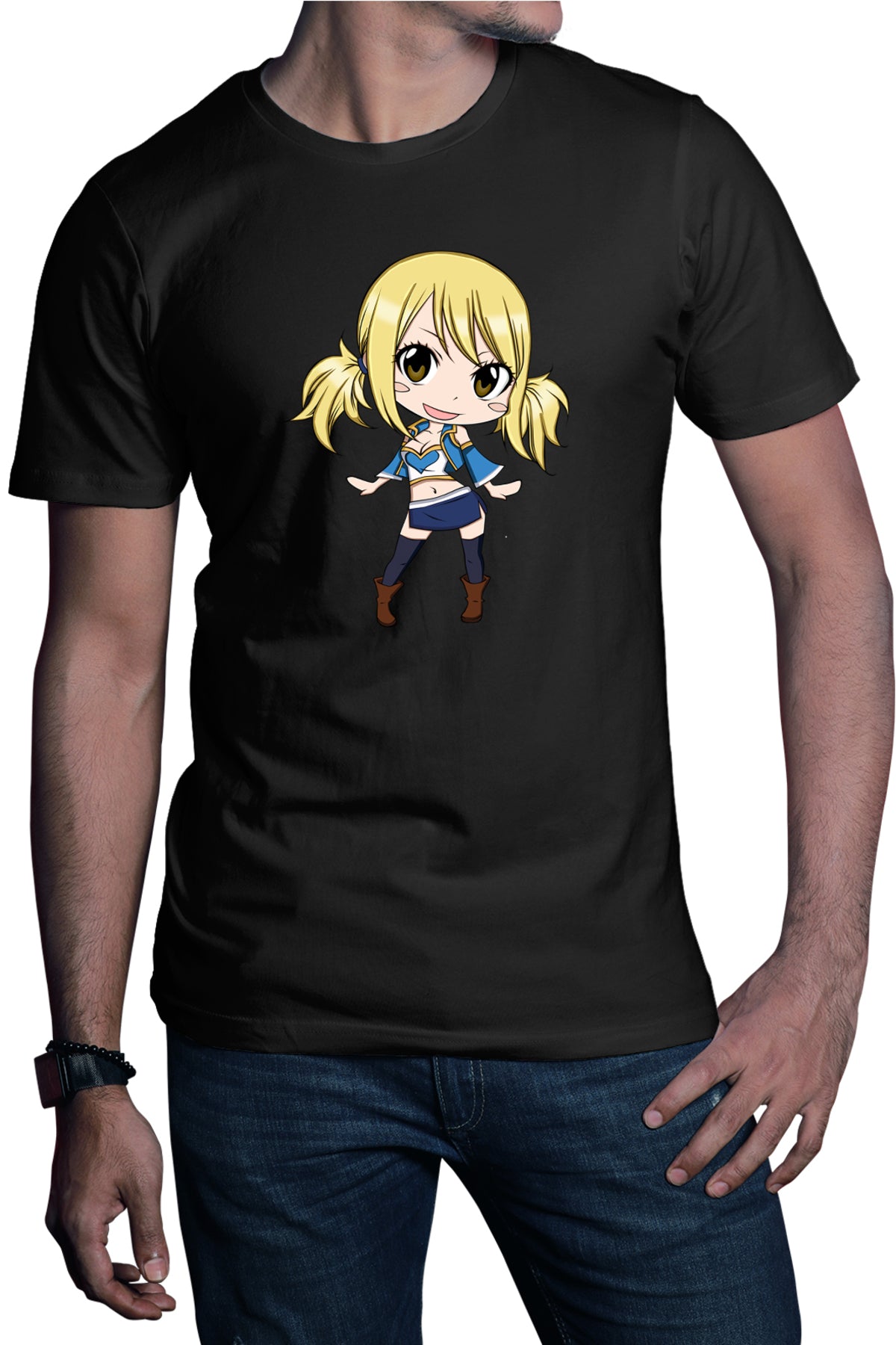Tricou barbati Fairy Tail Lucy Heartfilia Amelia Cartoon