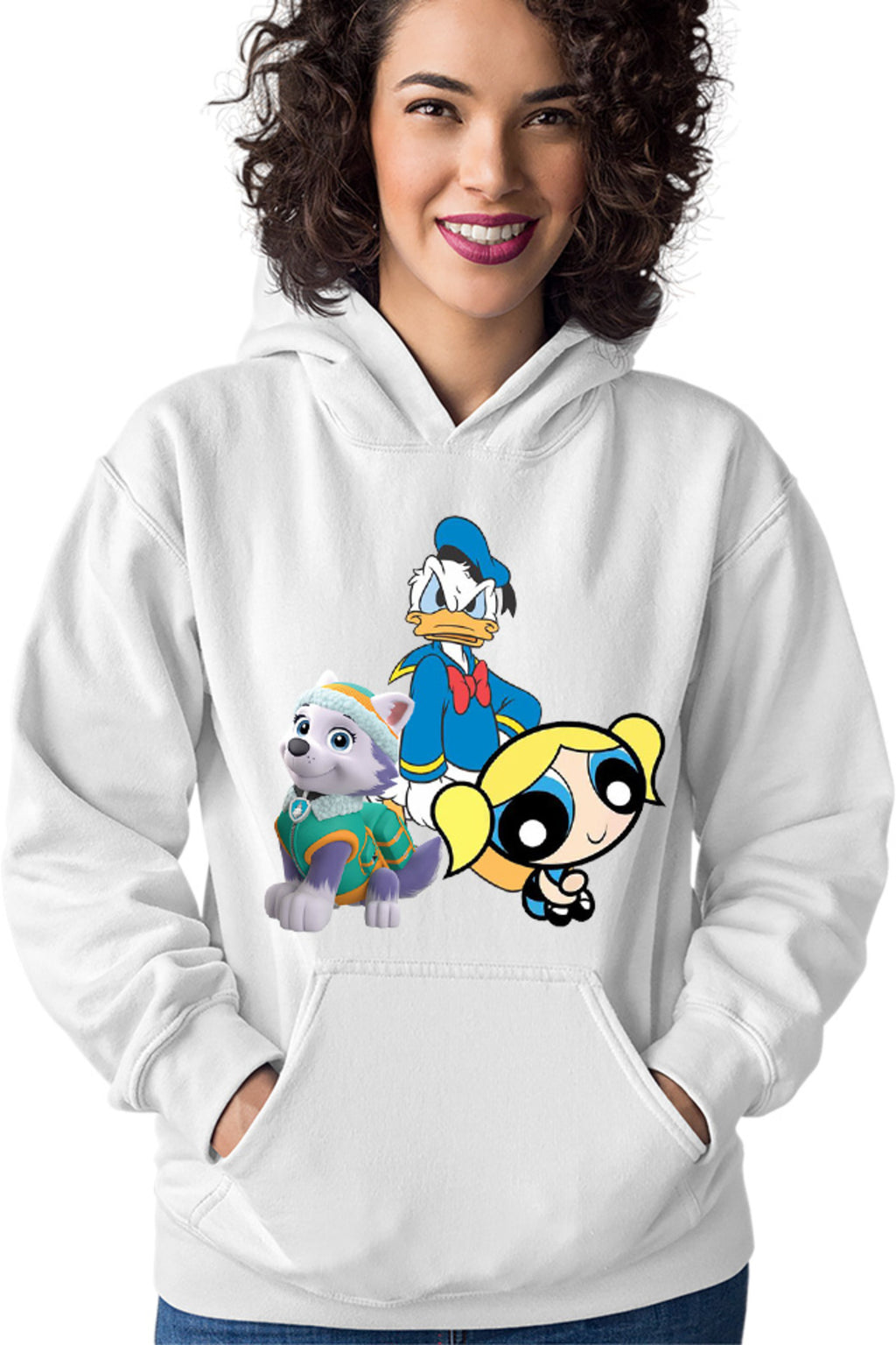 Hanorac dama Donald Duck Powerpuff Girls Bubble Paw Power Husky Dog