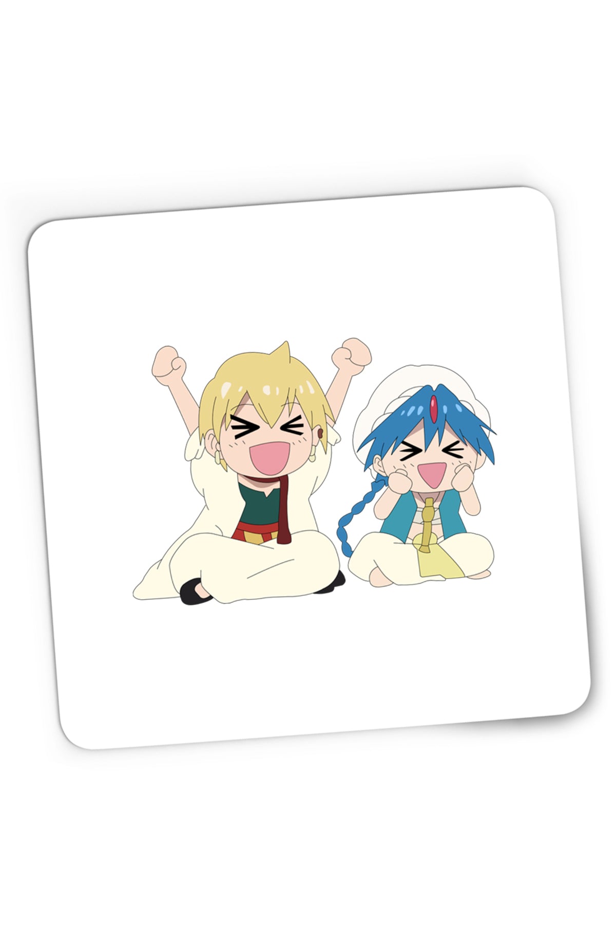 Mousepad Gaming Magi The Labyrinth of Magic Alibaba Alladin Cute Faces, 21x19 cm
