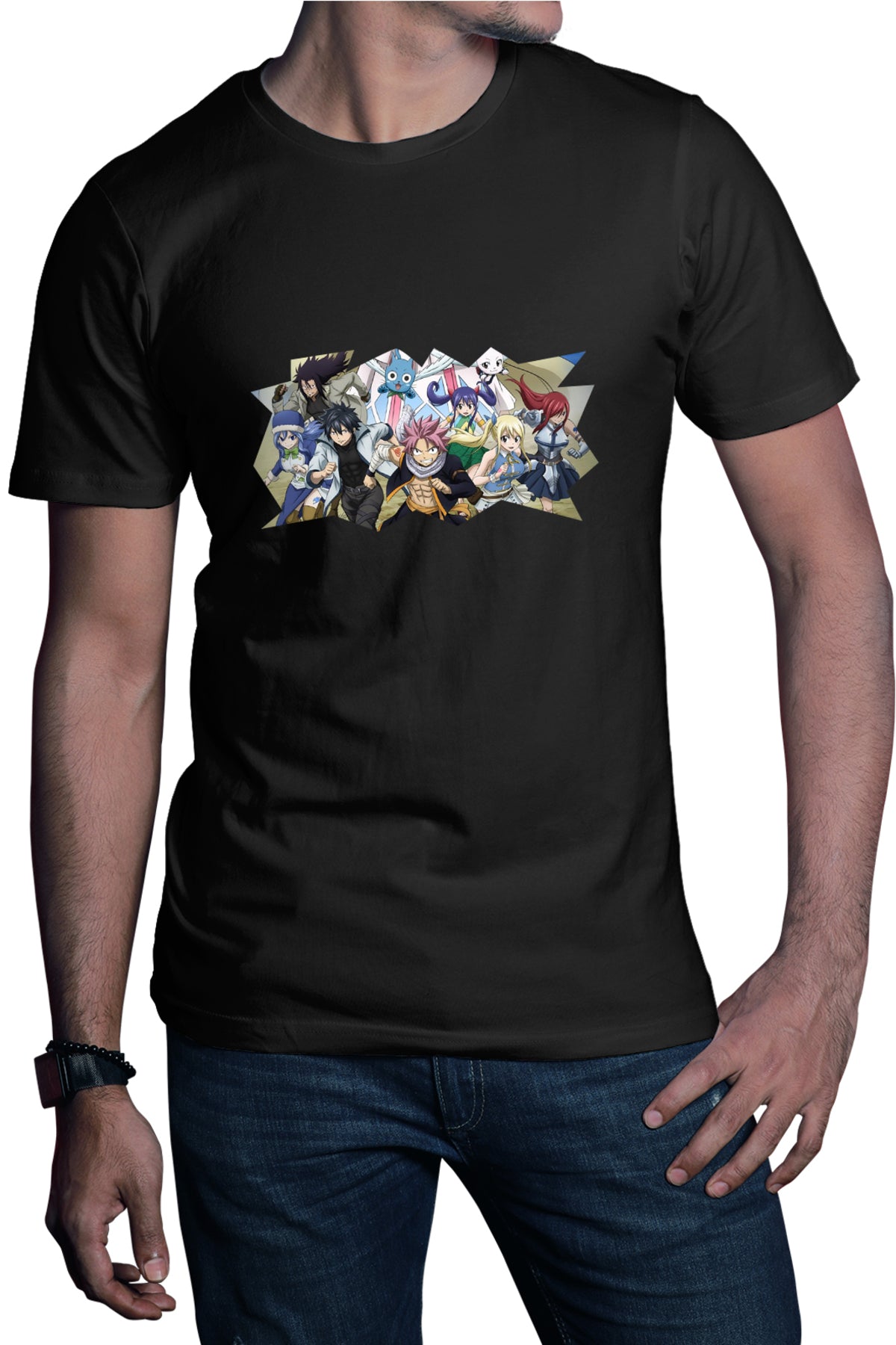 Tricou barbati Fairy Tail Fantasy Anime Manga Natsu Dragneel