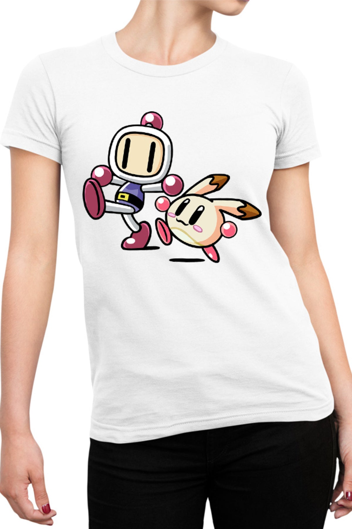 Tricou dama Bomberman Kirby Game Arcade 2D