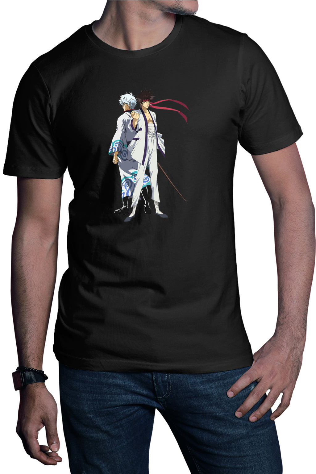 Tricou barbati Rurouni Kenshin Sanosuke Gintoki Samurai