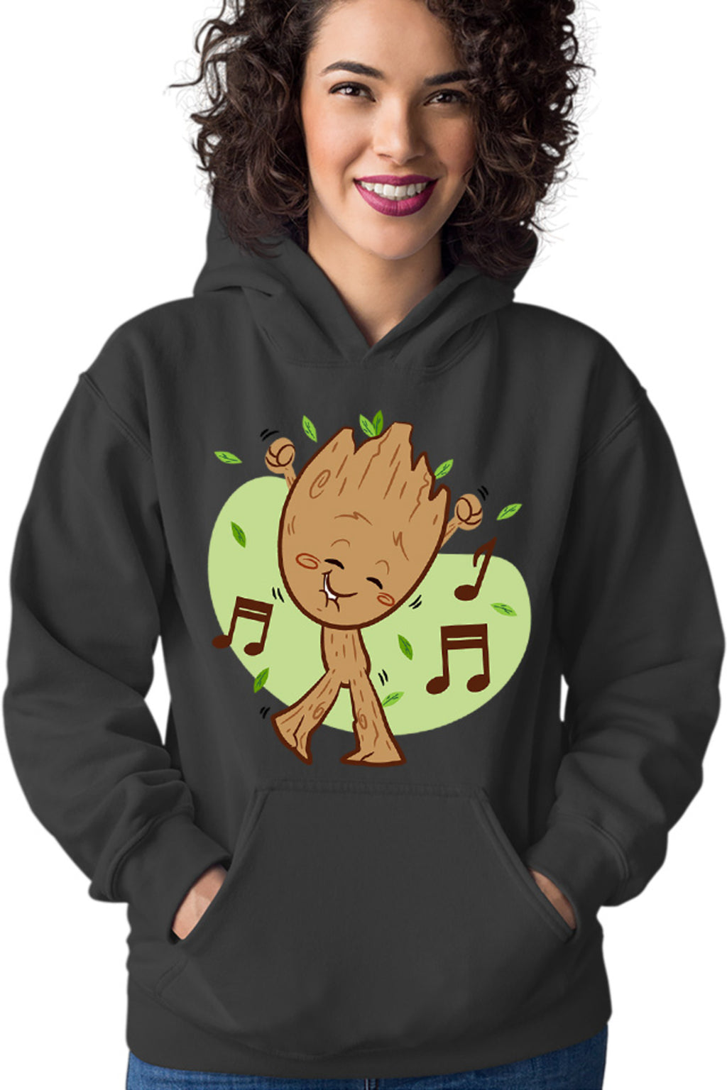 Hanorac dama Baby Groot Music Love Dance Marvel