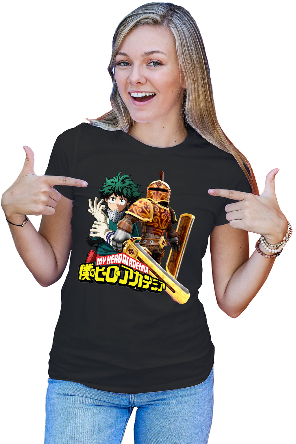 Tricou dama Roblox Knight My Hero Academia Deku Anime