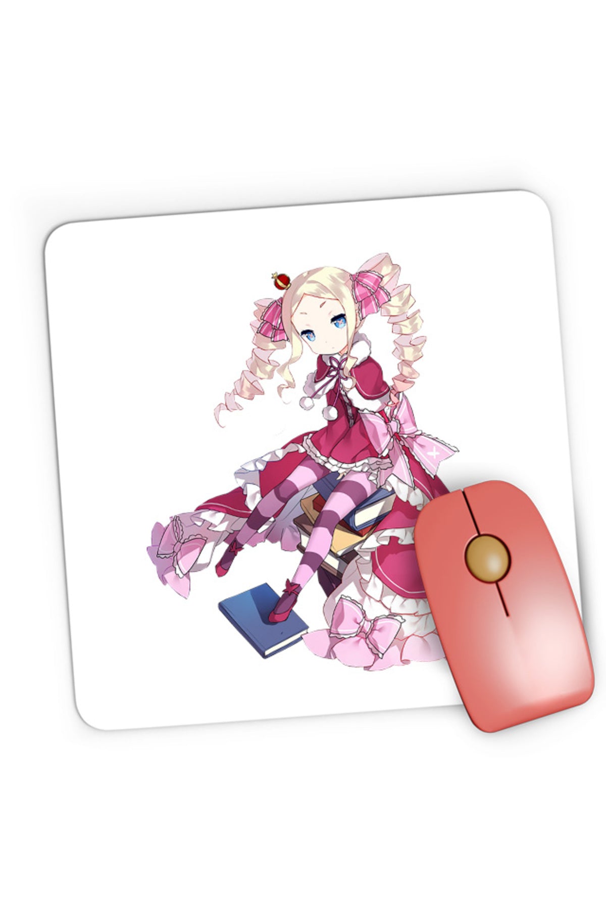 Mousepad Gaming Re Zero Beatrice Library Book Magic Tsundere Desene, 21x19 cm