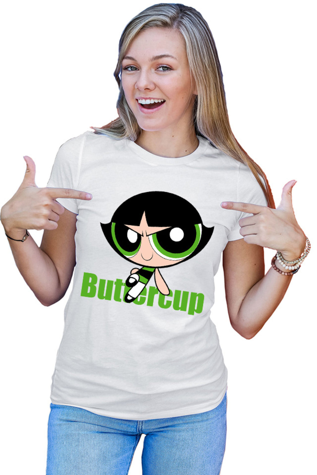 Tricou dama The Powerpuff Girls Buttercup Tomboy Strong