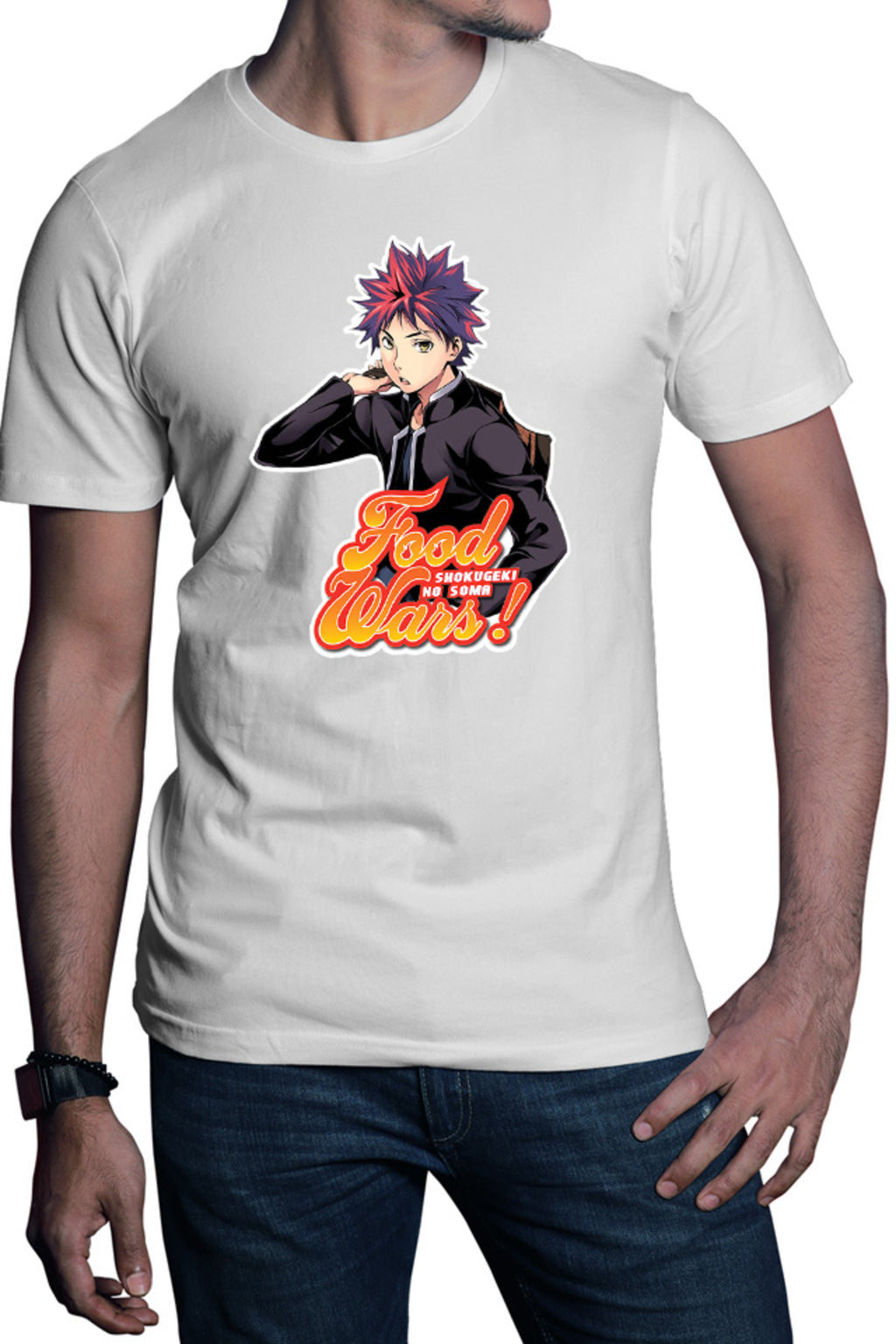 Tricou barbati Food Wars Souma Student Style Action Shokugeki