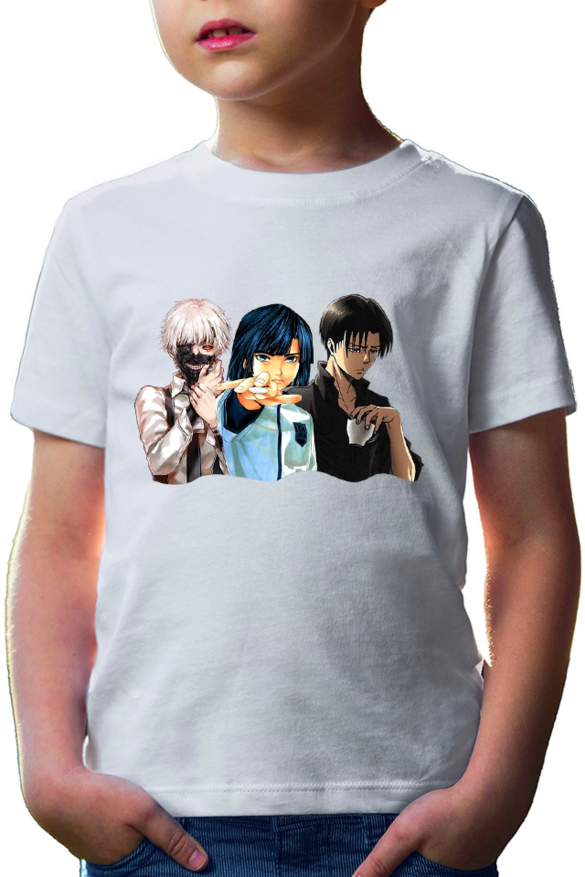 Tricou copii Hikaru no Go Attack on Titan Levi Tokyo Ghoul Kaneki Akira Coffee