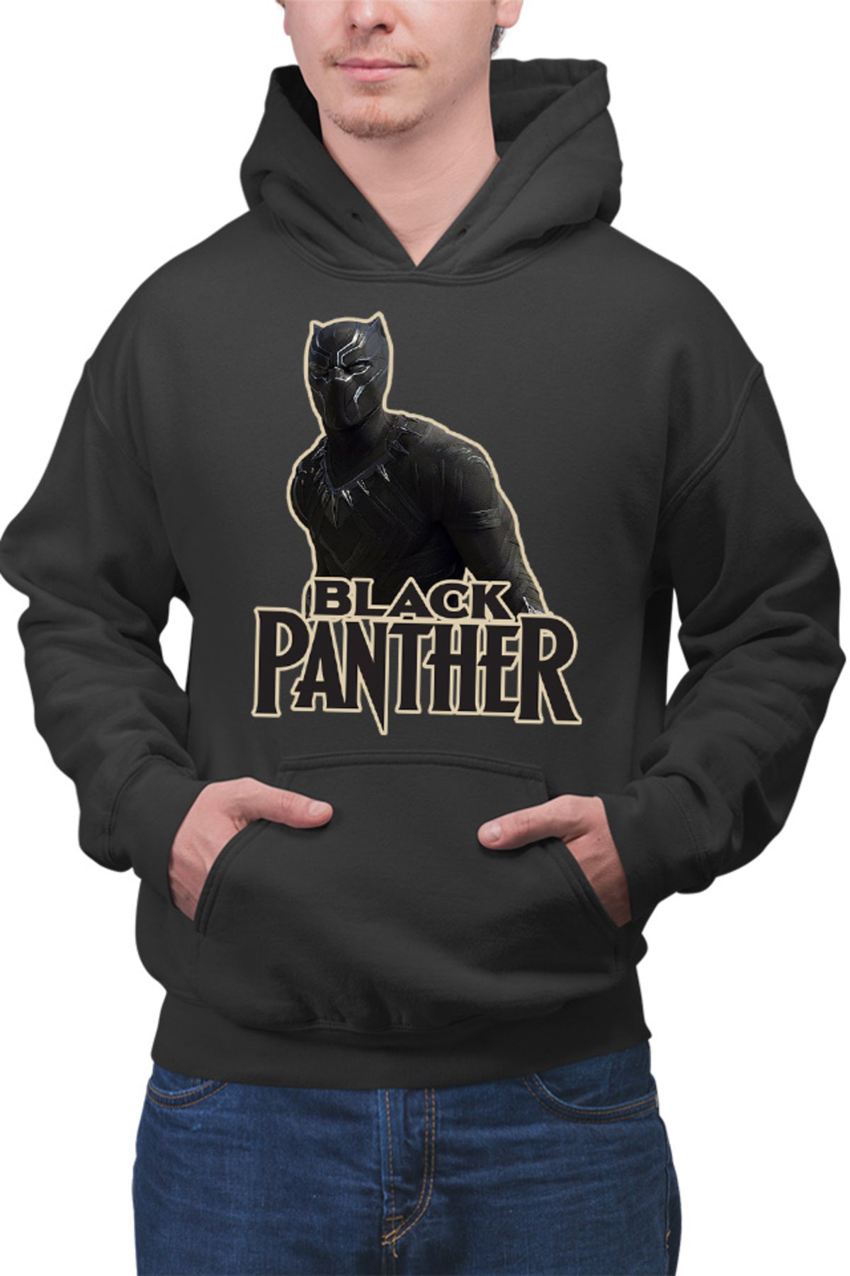 Hanorac barbati Black Panther Logo Save World Hero Protect
