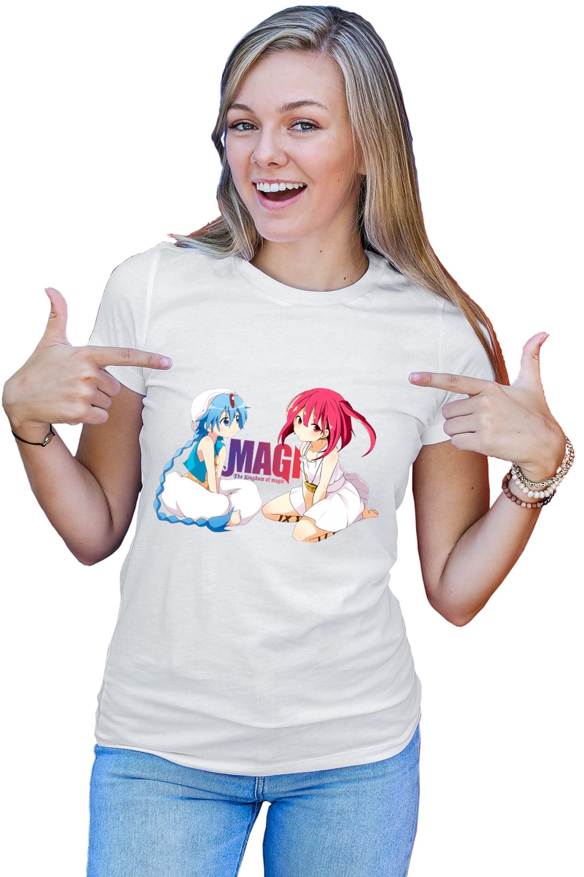 Tricou dama Magi The Labyrinth of Magic Alladin Morgiana Sitting