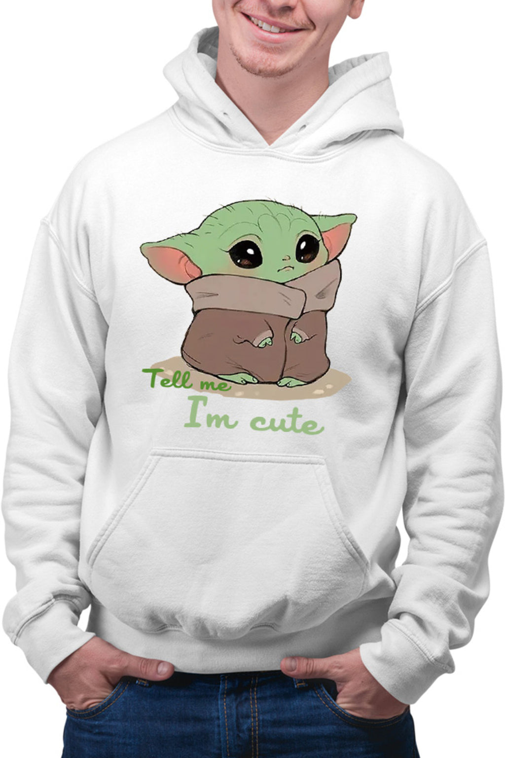 Hanorac barbati Baby Yoda Angry Cute Mondorian