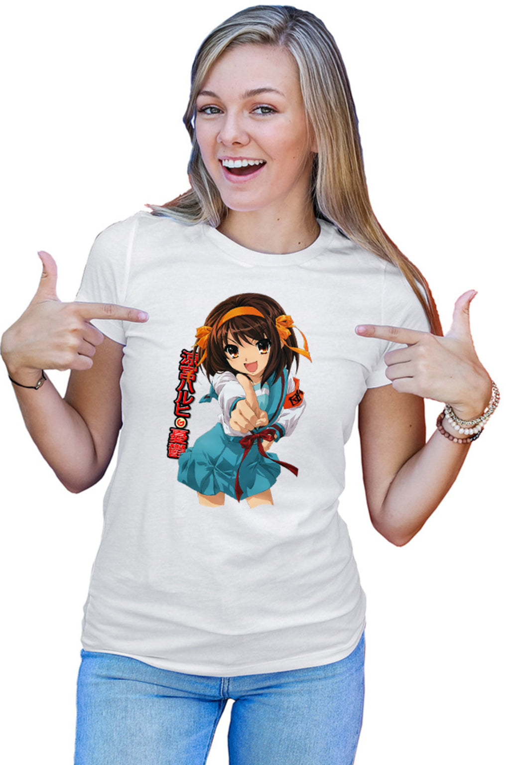 Tricou dama Haruhi Suzumiya Energic Anime Supranatural