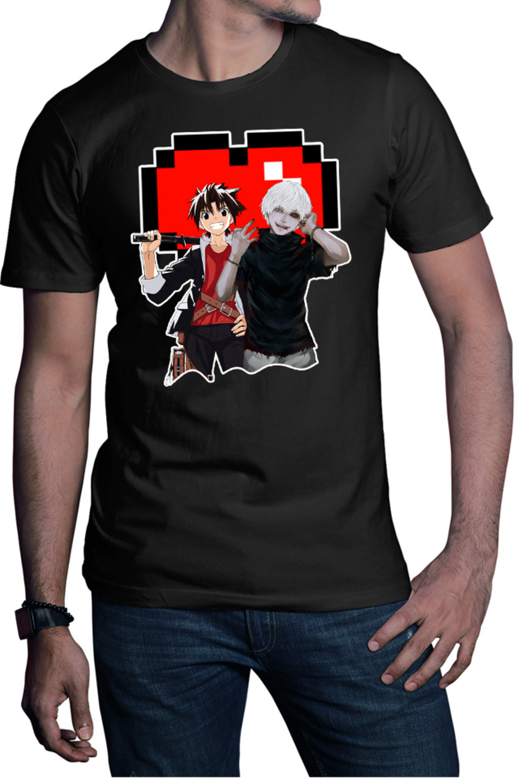 Tricou barbati UQ Holder Touta Kaneki Tokyo Ghoul Vampire Minecraft