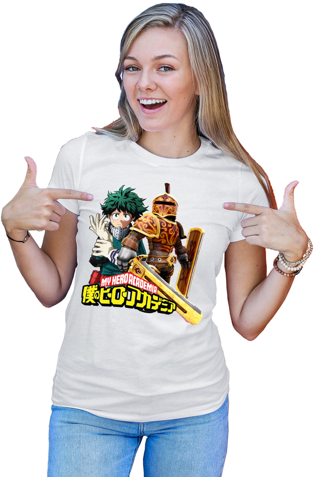 Tricou dama Roblox Knight My Hero Academia Deku Anime