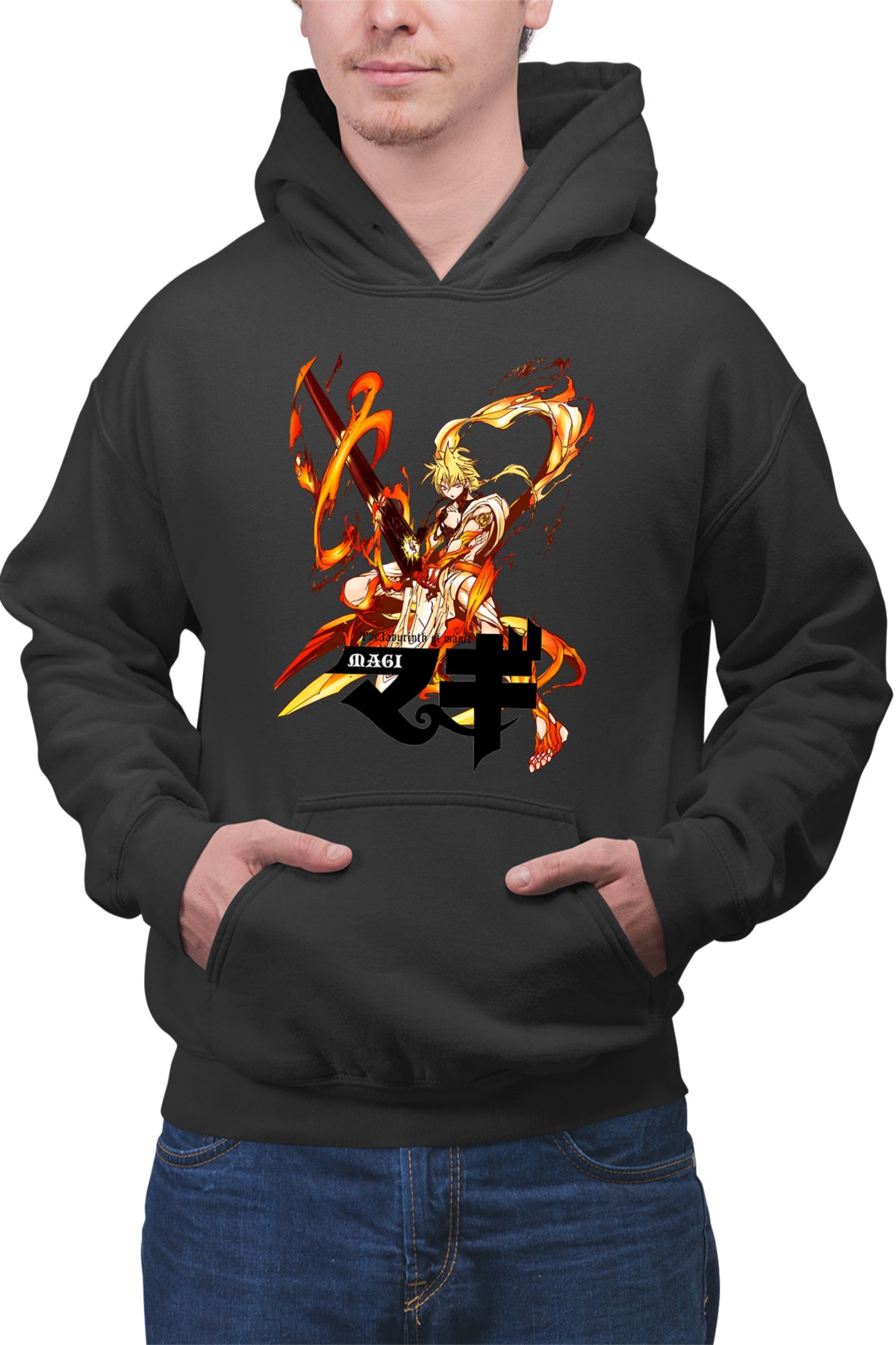Hanorac barbati Magi The Labyrinth of Magic Alibaba Fire Sword
