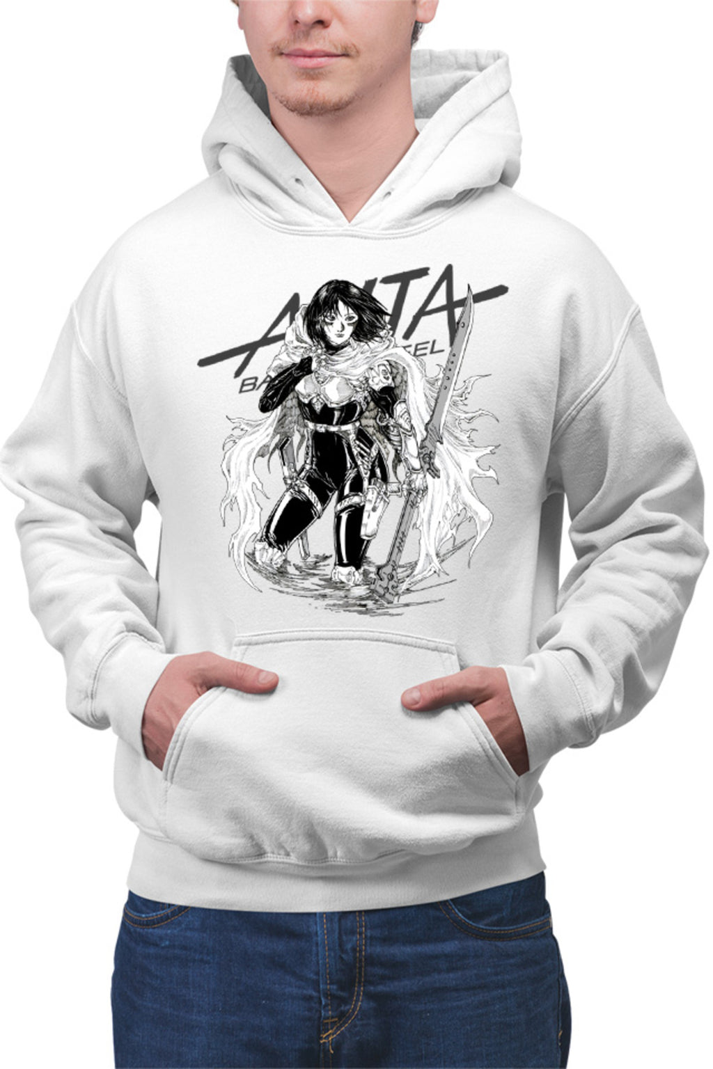 Hanorac barbati Battle Angel Alita Gally Armor Fight Anime Kage