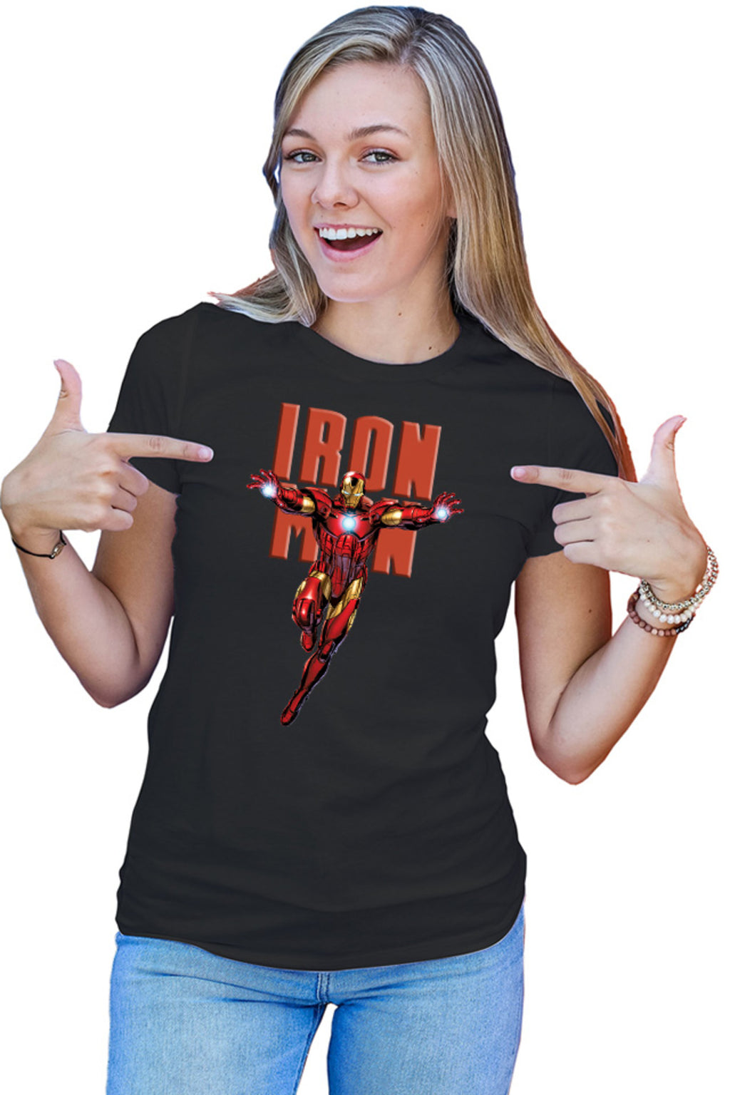 Tricou dama Ironman Jump Marvel Universe Comics Transform
