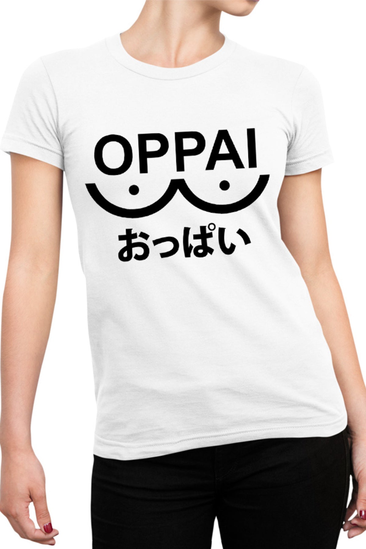 Tricou dama One-Punch Man Oppai Saitama Meme Logo