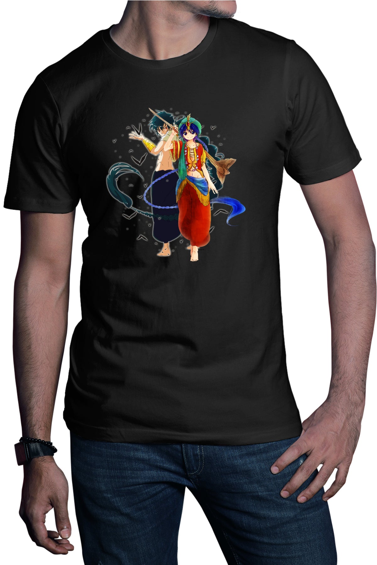 Tricou barbati Magi The Labyrinth of Magic Aladin Anime Kage