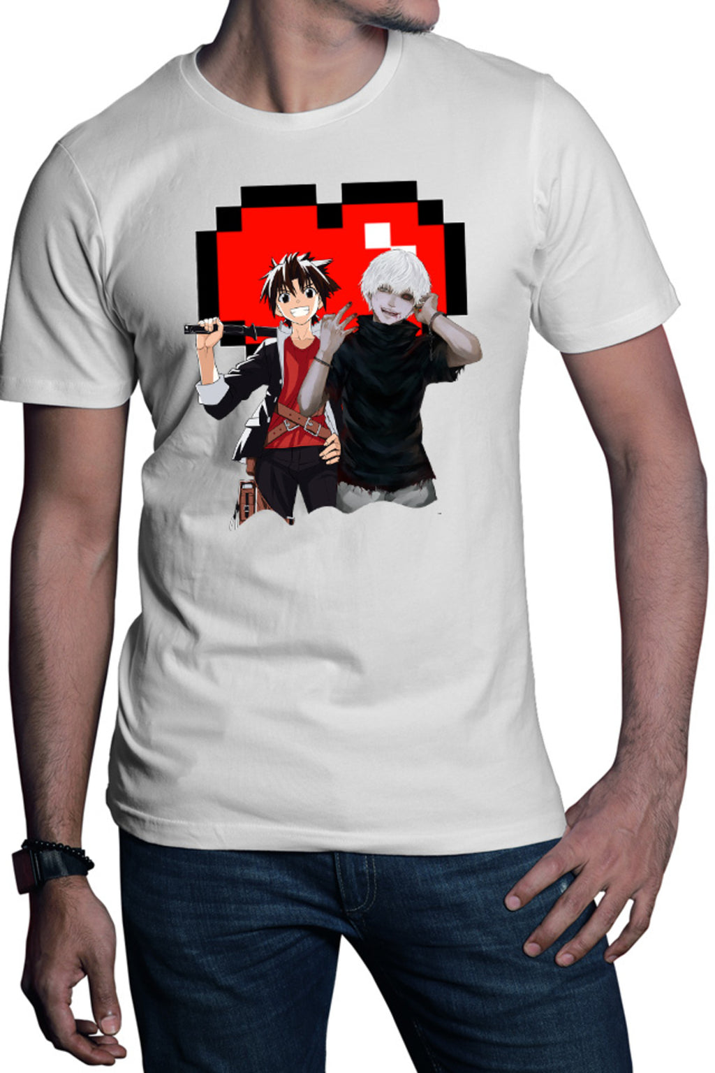Tricou barbati UQ Holder Touta Kaneki Tokyo Ghoul Vampire Minecraft