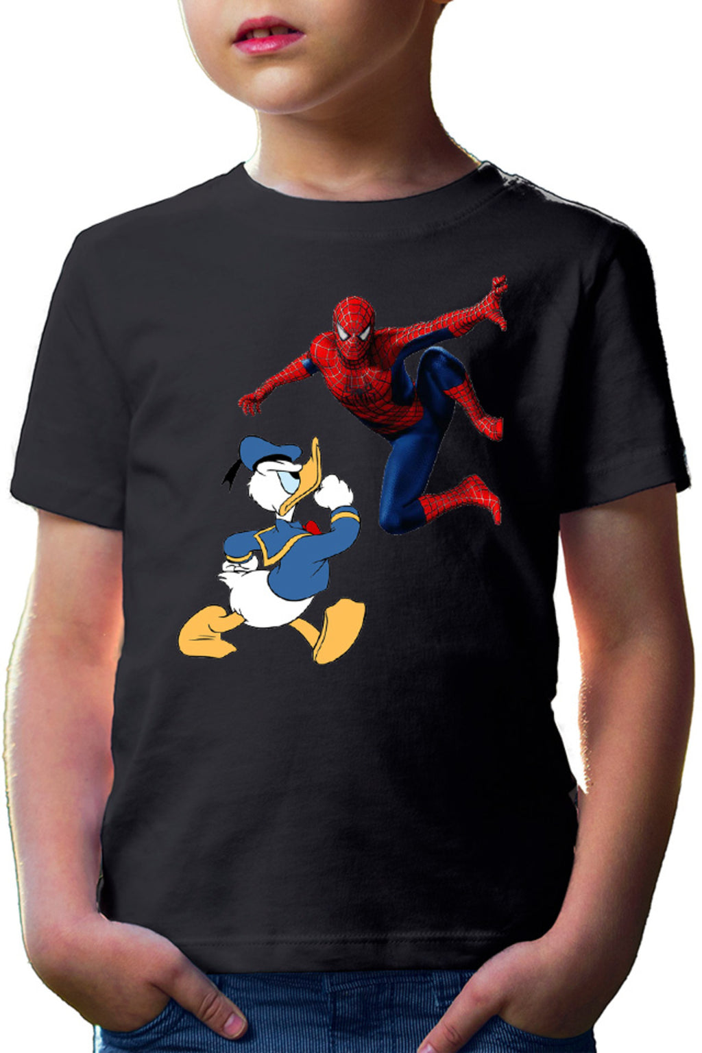 Tricou copii Donald Duck Spiderman Web Marvel DC Disney Angry