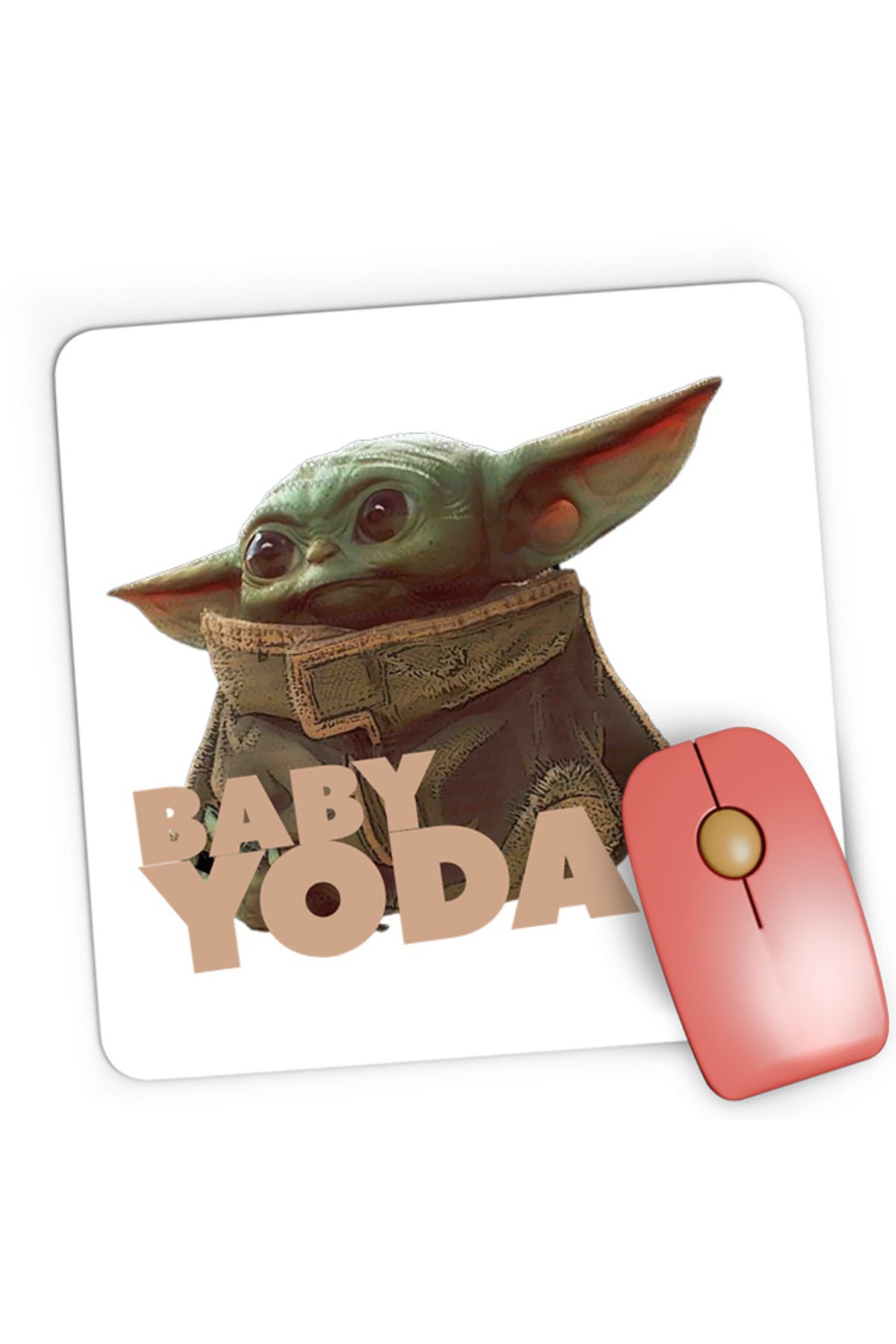 Mousepad Gaming Baby Yoda Small Star Wars, 21x19 cm