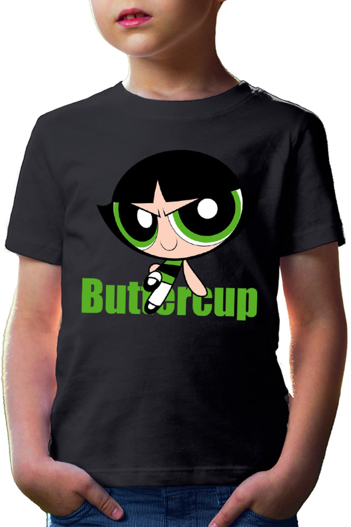 Tricou copii The Powerpuff Girls Buttercup Tomboy Strong