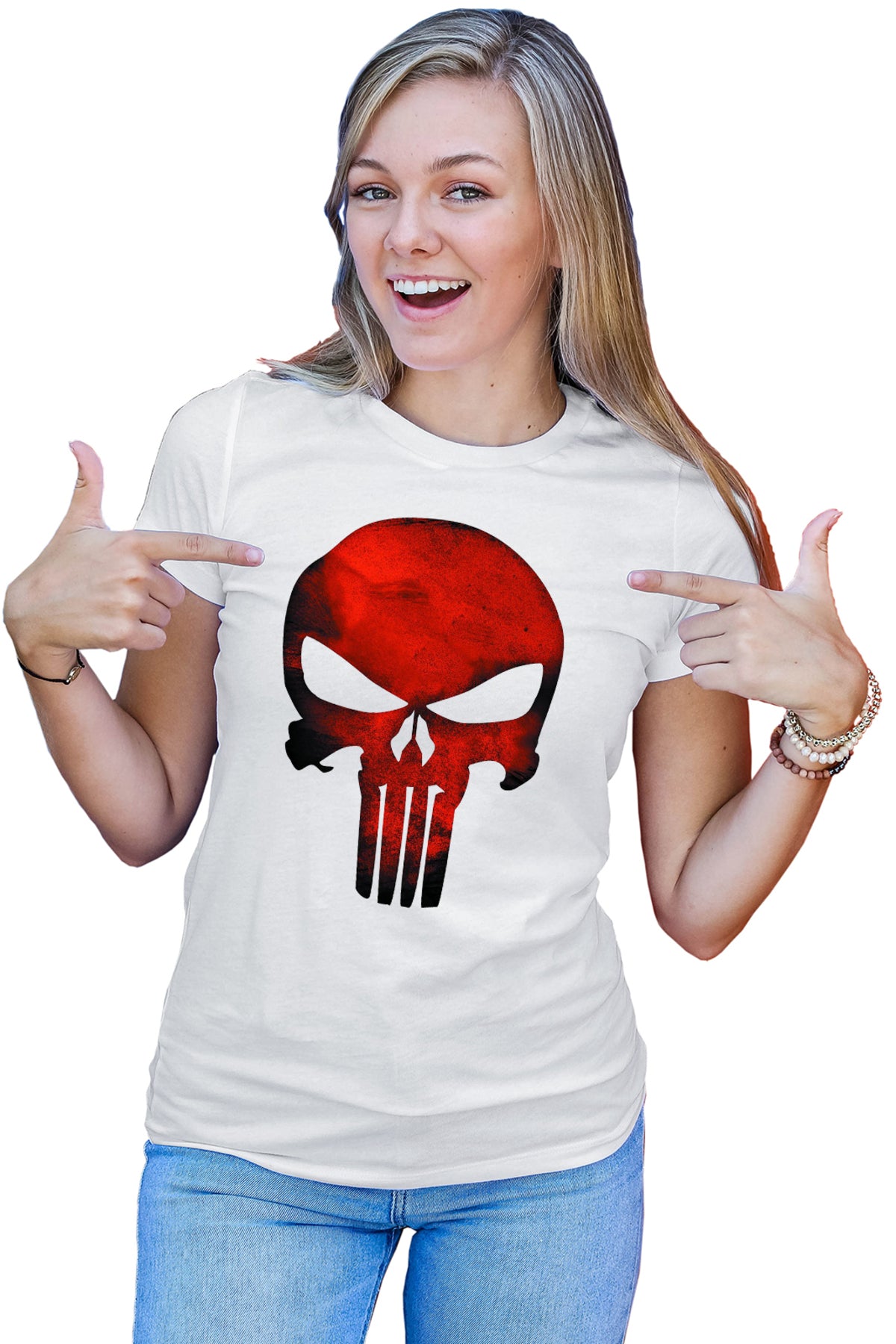 Tricou dama Predator Punisher Skull Craniu Daredevil