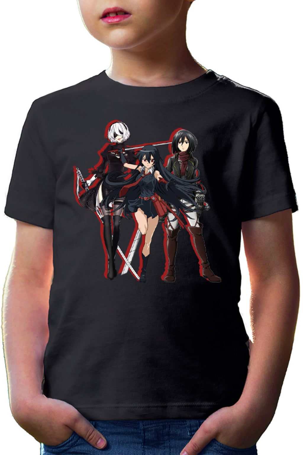 Tricou copii Akame ga Kill Nier Automata Mikasa Attack on Titan Sword Users