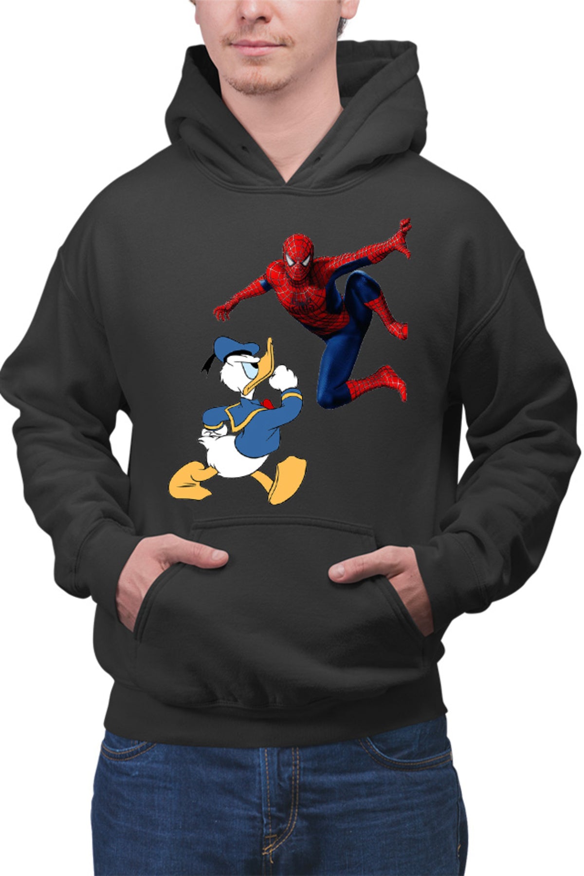 Hanorac barbati Donald Duck Spiderman Web Marvel DC Disney Angry