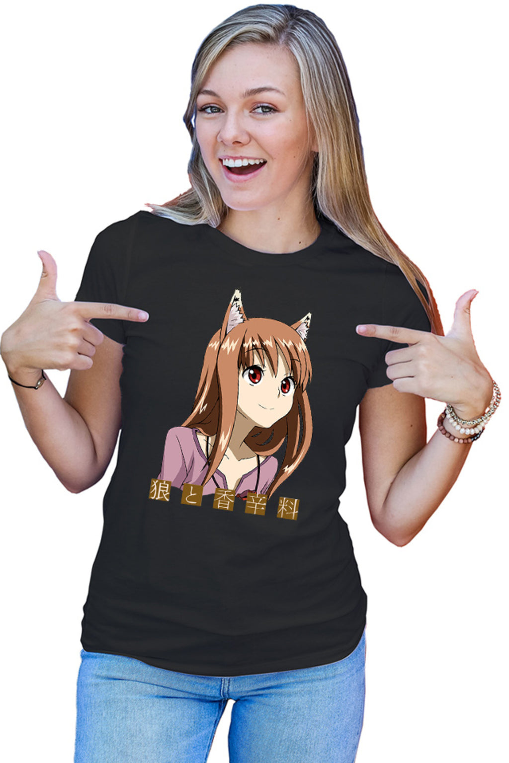 Tricou dama Spice And Wolf Holo Small Fox Furry Funimation