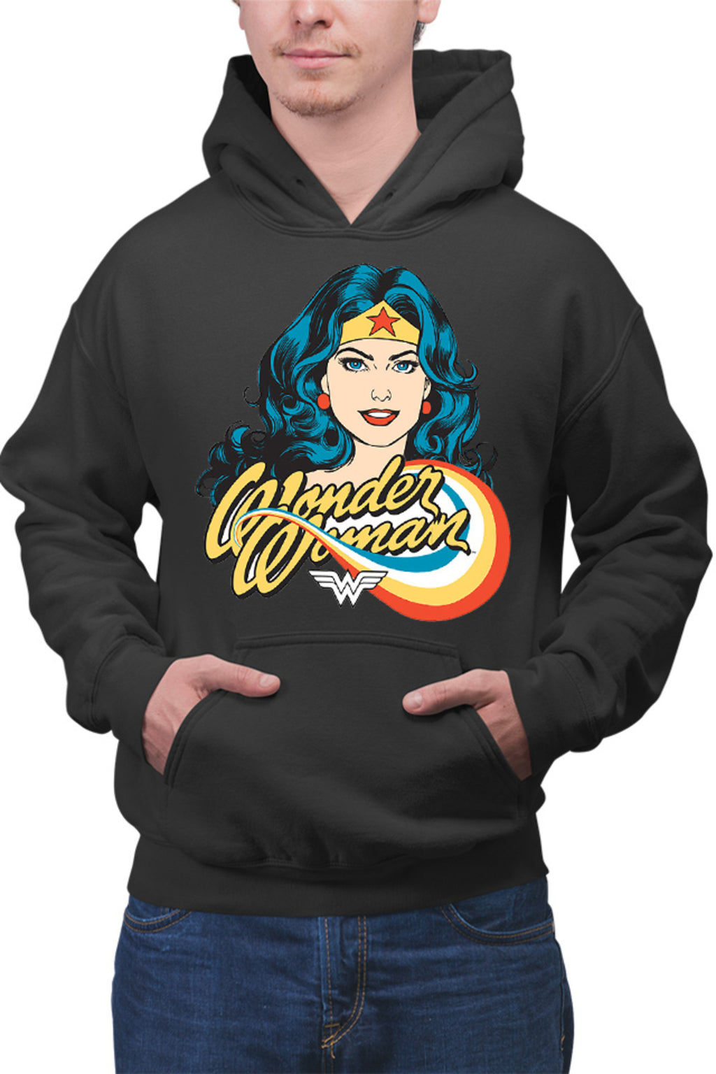 Hanorac barbati Wonder Woman Retro Comics Star Beautiful Power
