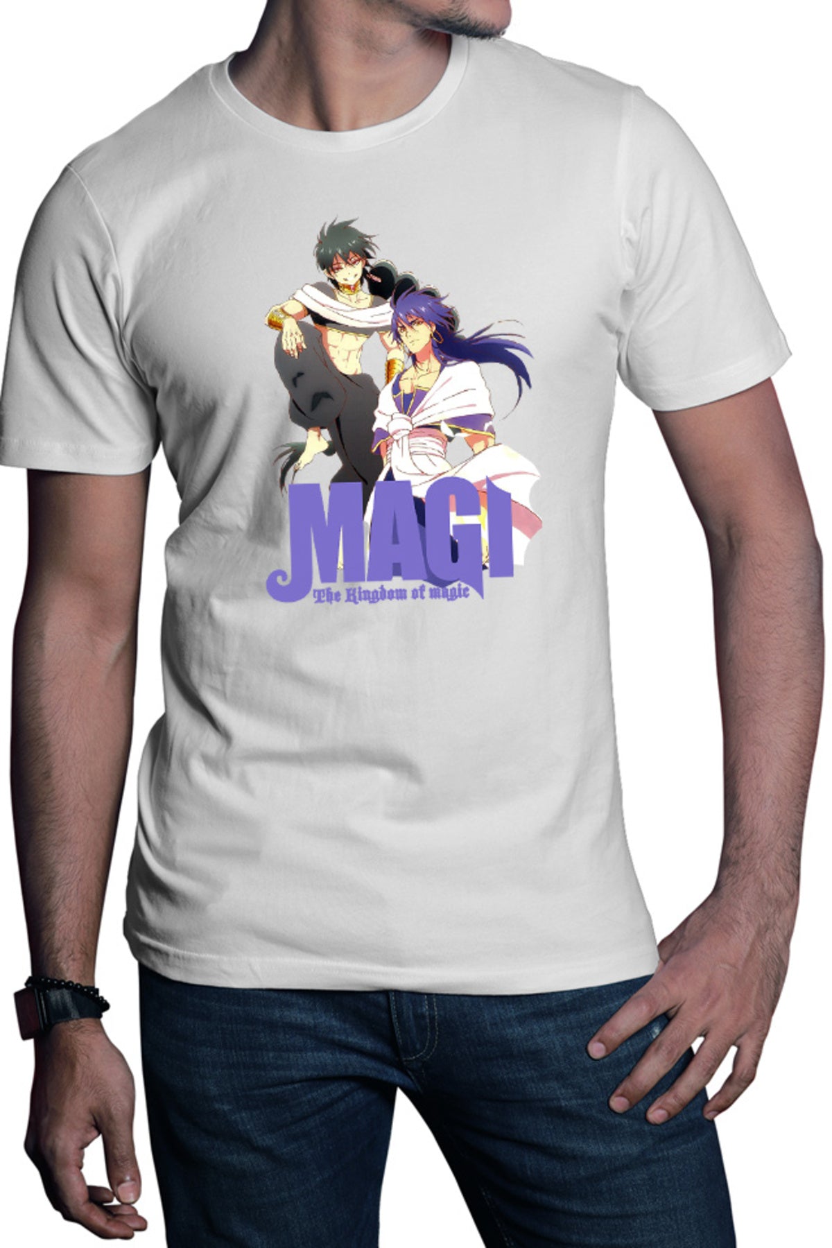 Tricou barbati Magi The Labyrinth of Magic Gang Judar Sinbad Anime Style