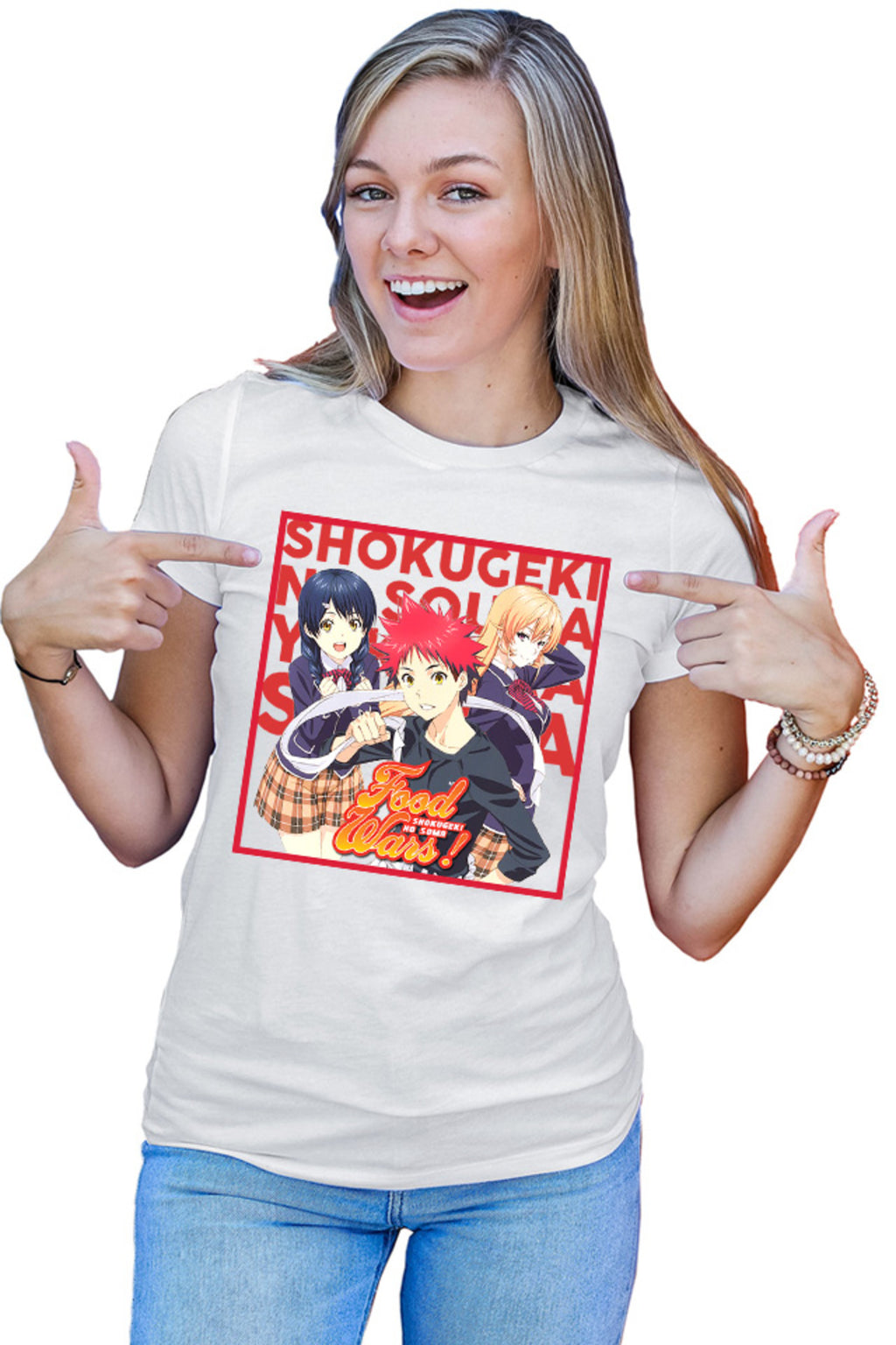 Tricou dama Food Wars Souma Megumi Erica Trio Anime Cook