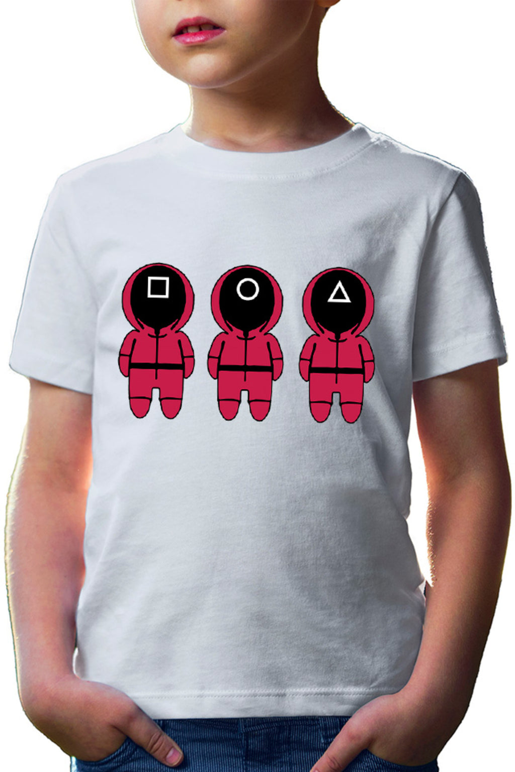 Tricou copii Squid Game Chibi Concelor Testers Strategy