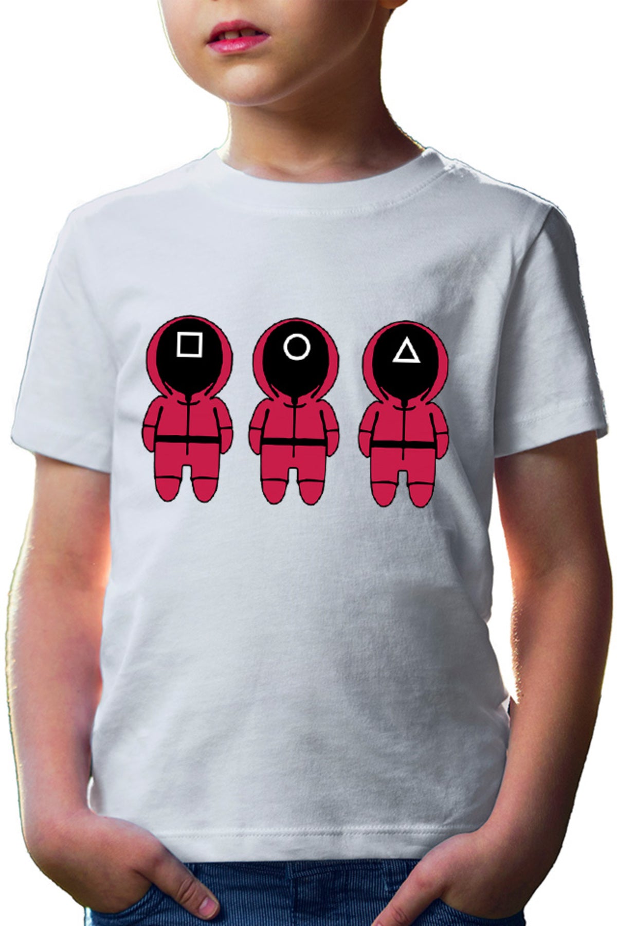 Tricou copii Squid Game Chibi Concelor Testers Strategy