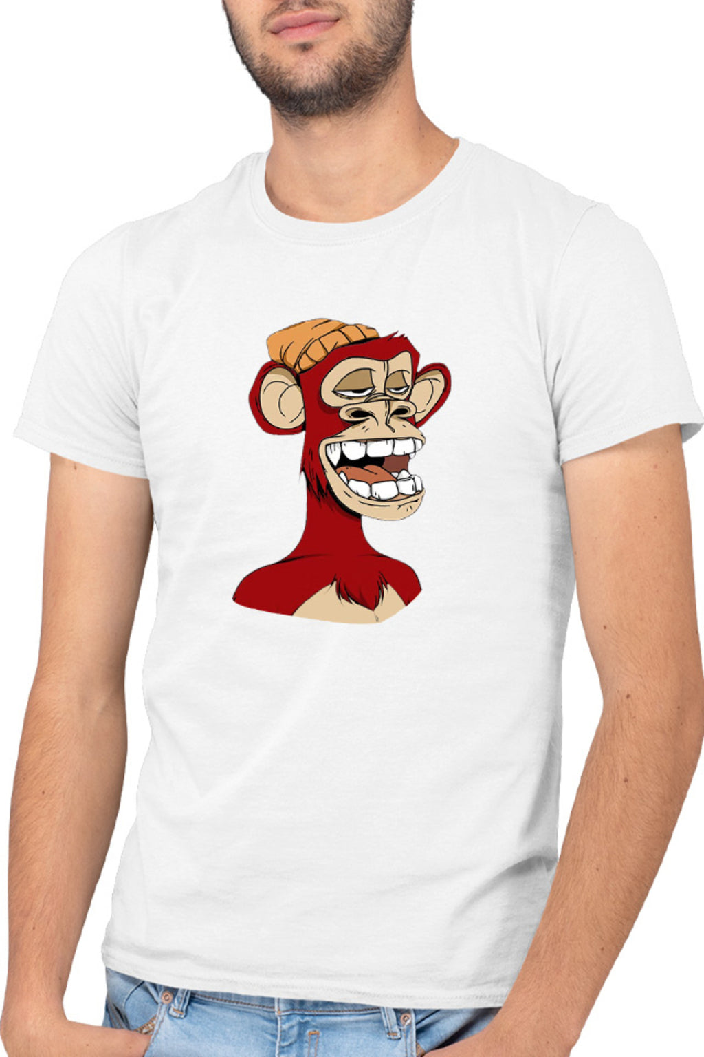 Tricou barbati NFT Monkey Artist Brilliant Idea Concept Block Chain