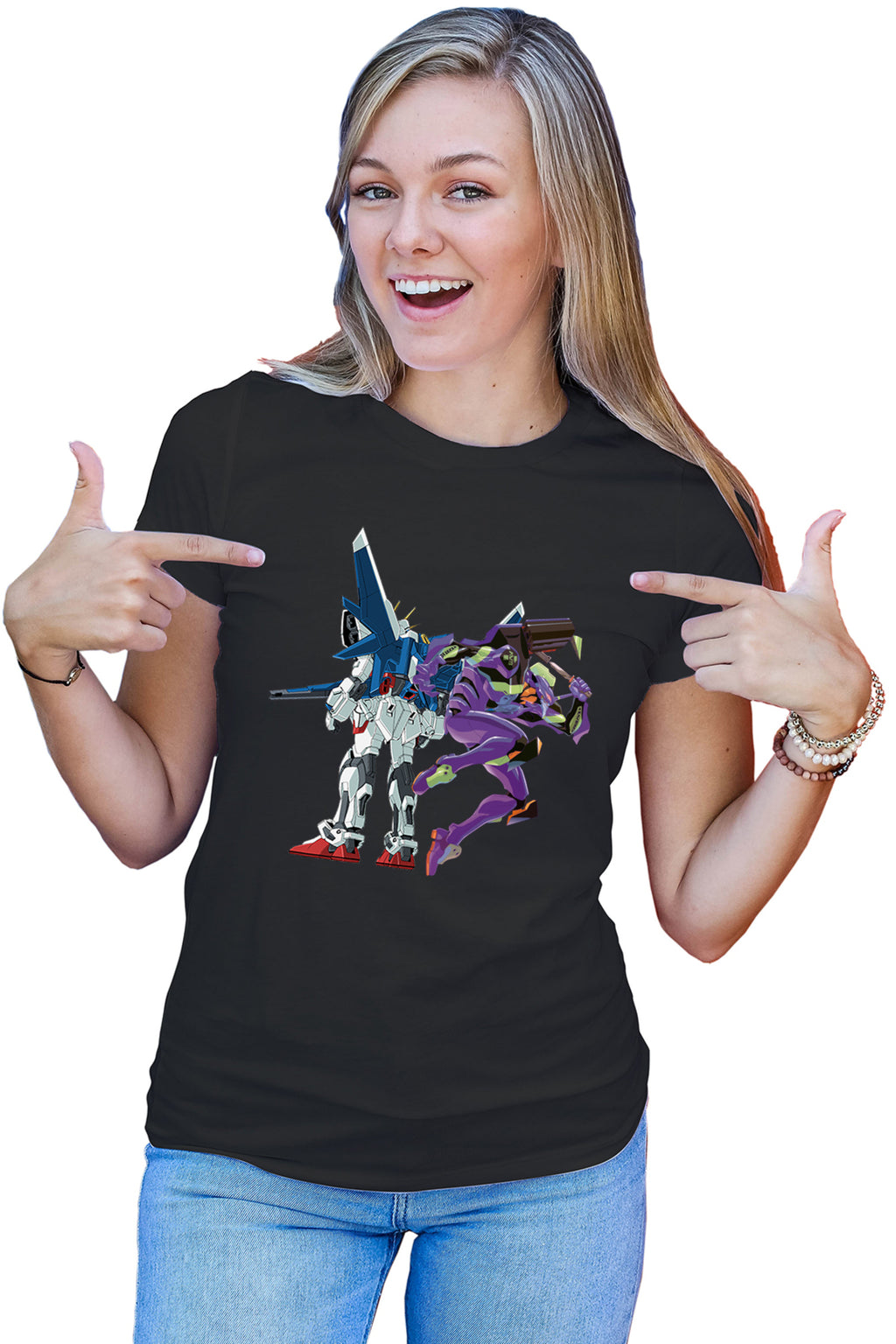 Tricou dama dam Robot Blue Eva Flying