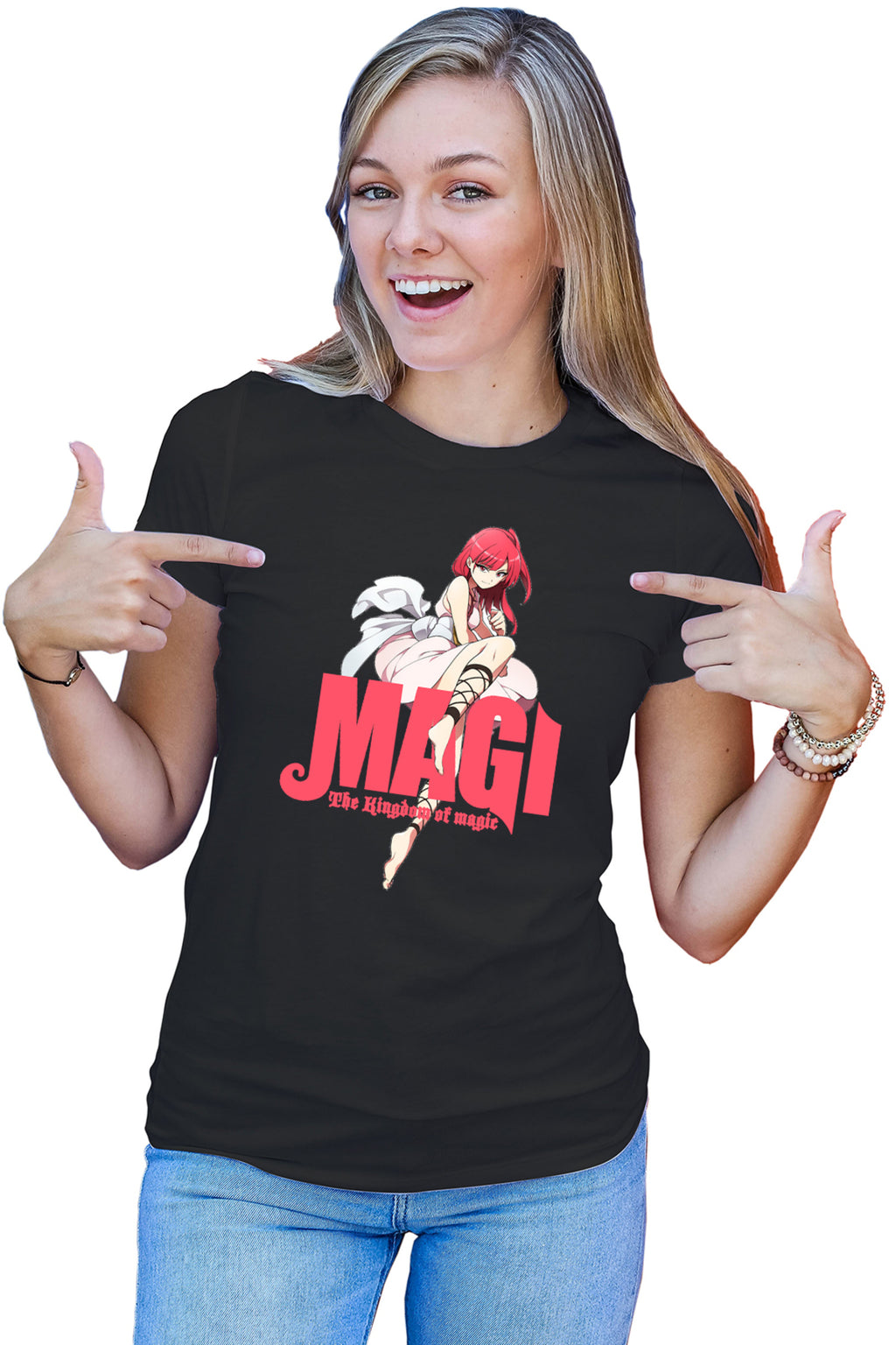 Tricou dama Magi The Labyrinth of Magic Morgiana Fight Jump
