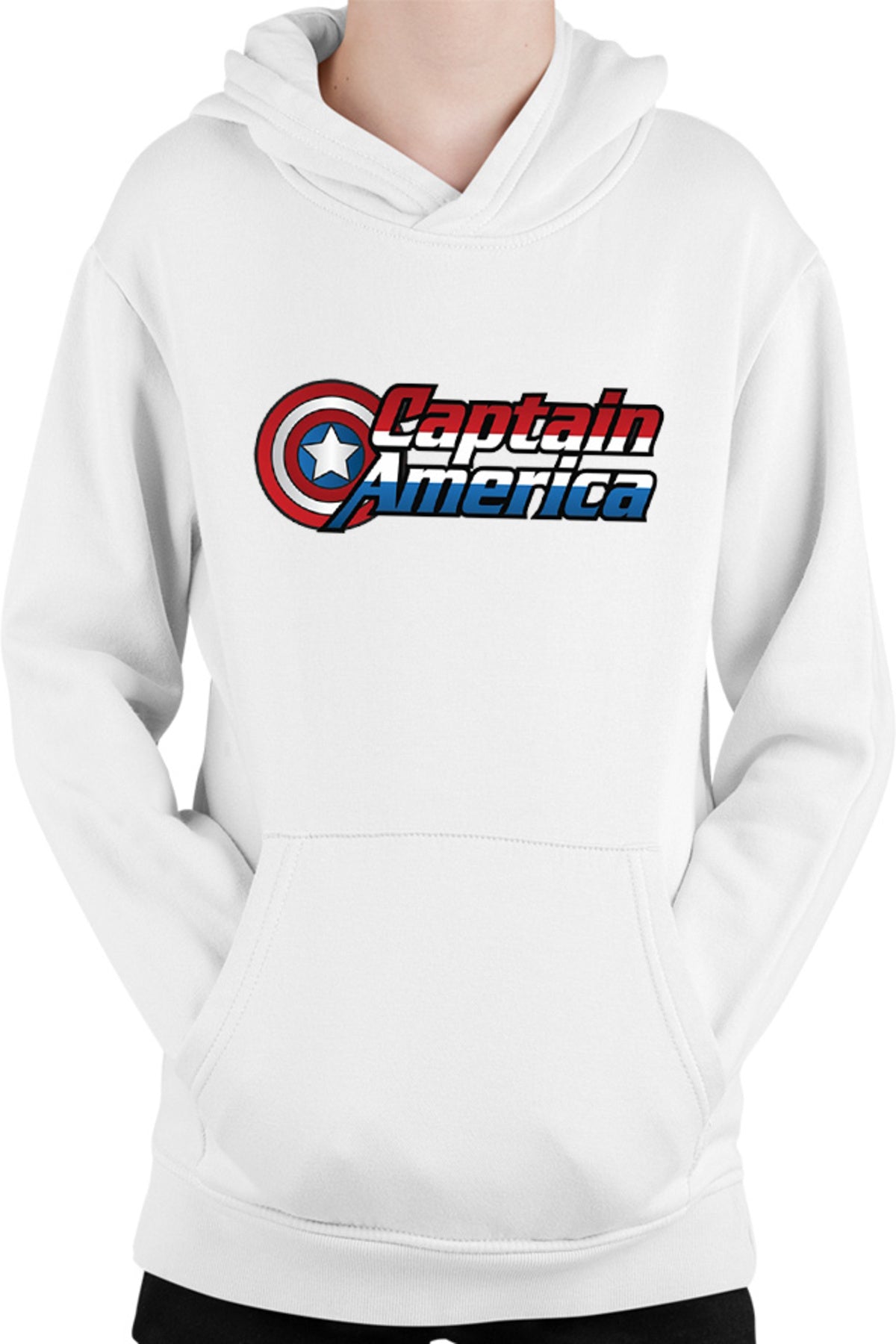 Hanorac copii Captain America Logo Marvel Super Powers Hero Kids