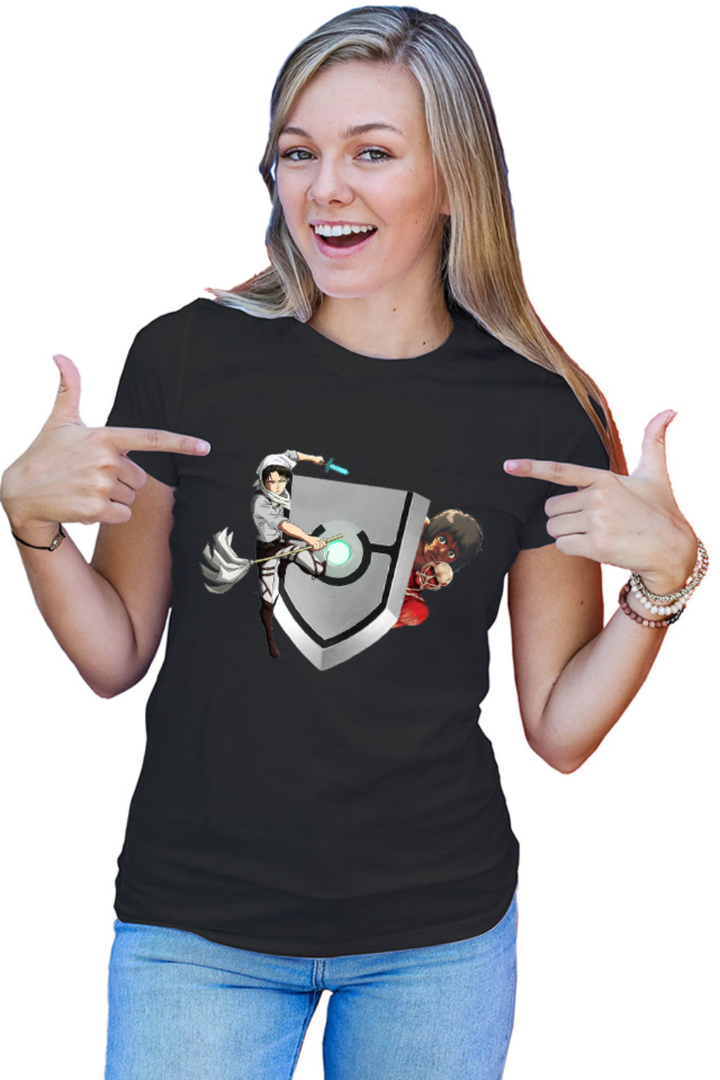 Tricou dama Rising of the Shield Hero Levi Attack on Titan Collosal Clean Naofumi