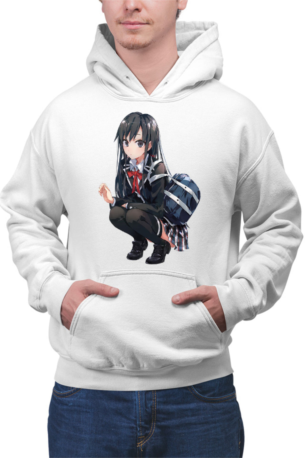 Hanorac barbati OreGairu Yukino Yukinoshita Snow Panda School Girl