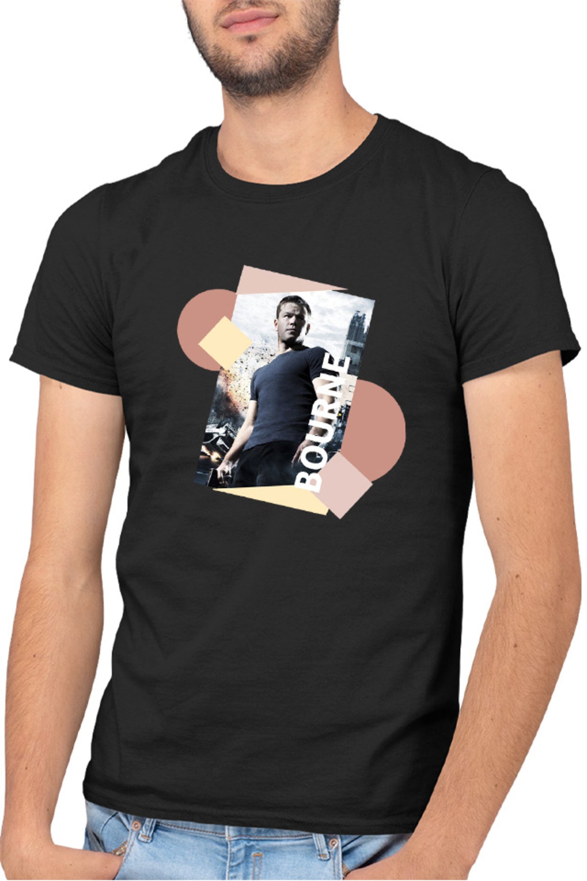 Tricou barbati Bourne Abstract Design Action Cars Power Amazing