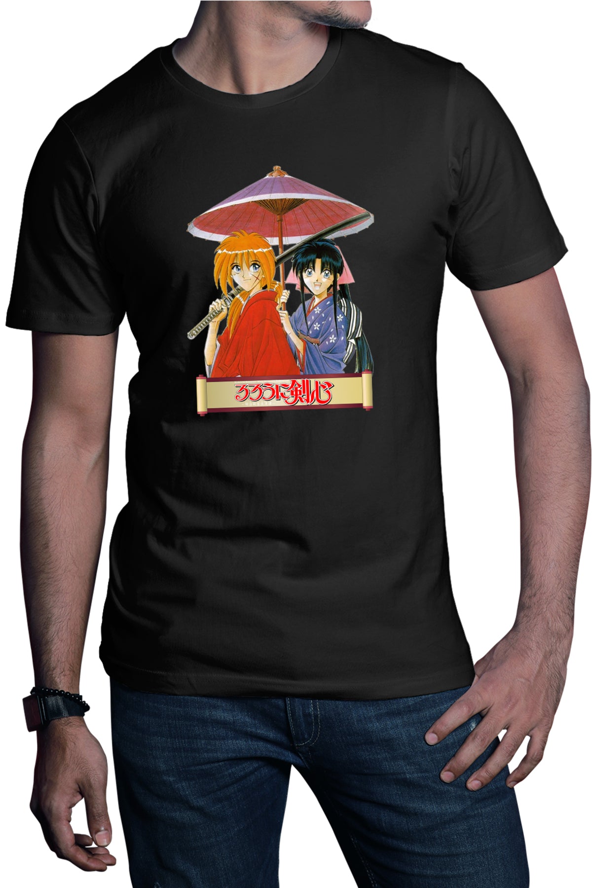Tricou barbati Rurouni Kenshin Couple Umbrella Killakill