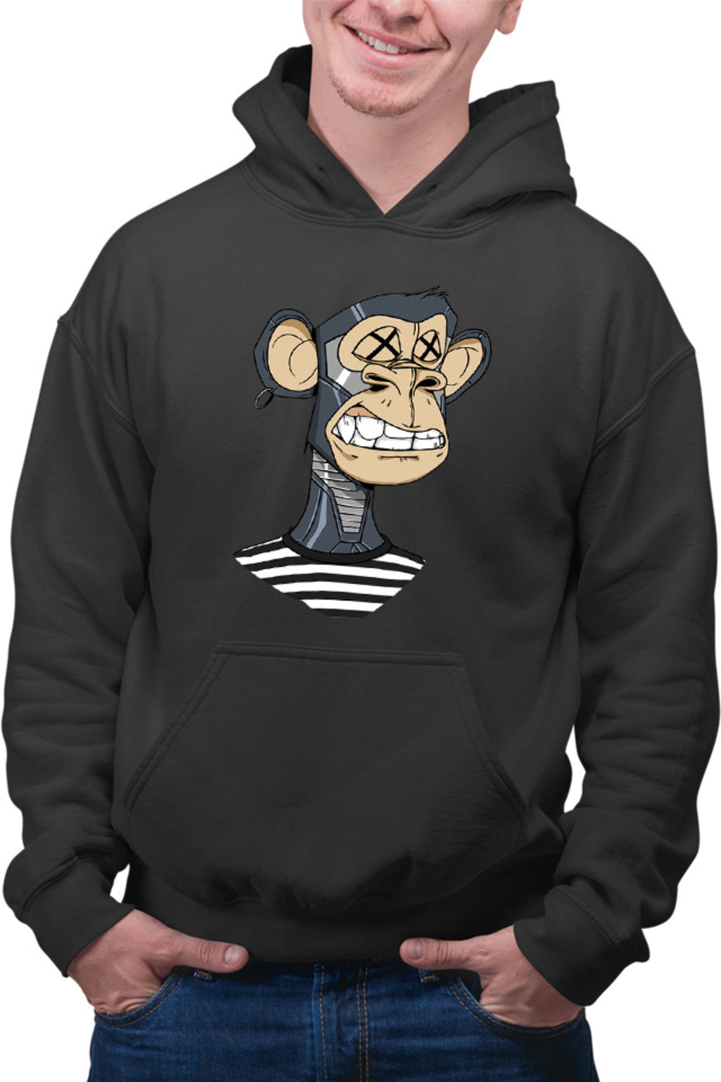 Hanorac barbati NFT Monkey Currency Money Trend Animal