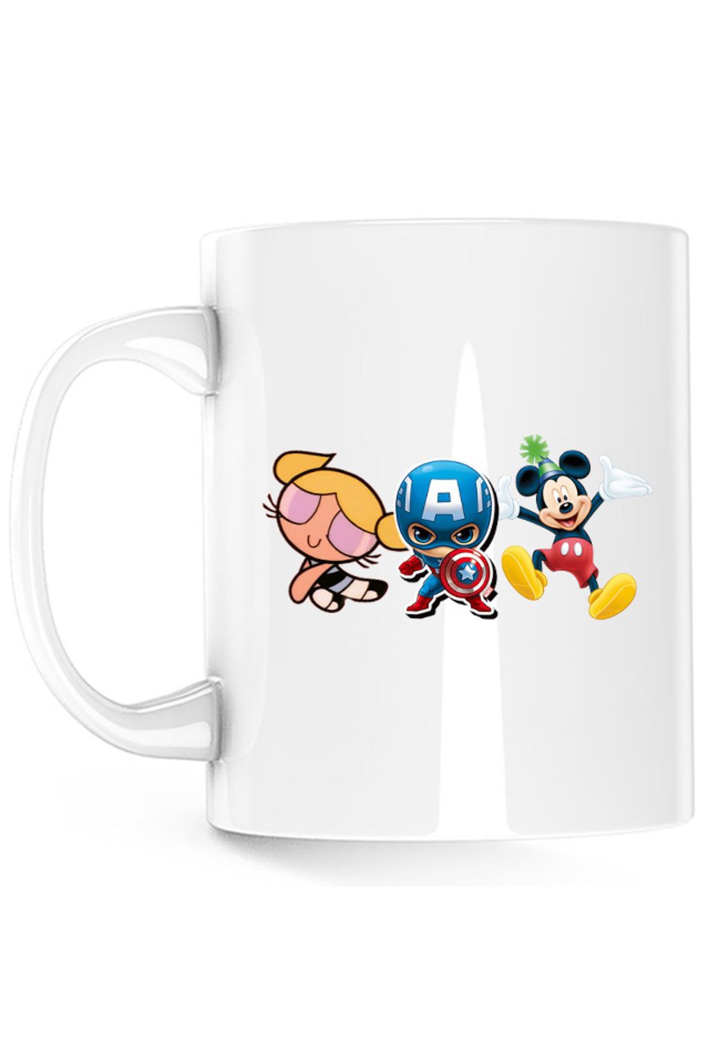 Cana Captain America Chibi Small Cute Mickey Mouse Powerpuff, alba, 330 ml