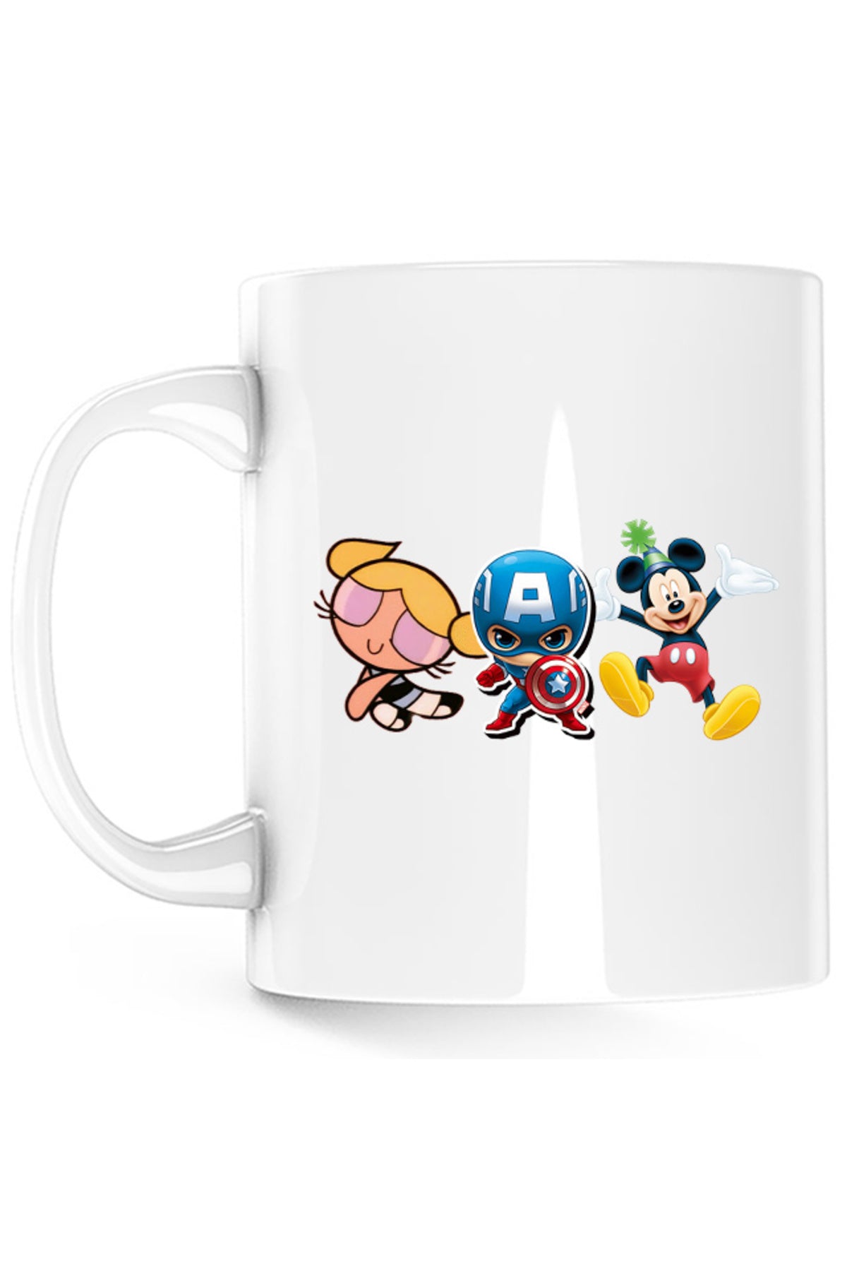 Cana Captain America Chibi Small Cute Mickey Mouse Powerpuff, alba, 330 ml