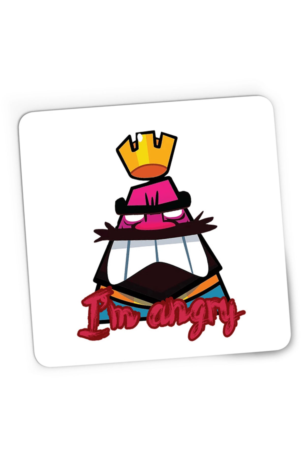 Mousepad Gaming Clash Royale Angry King Multiplayer Copy Strategy, 21x19 cm