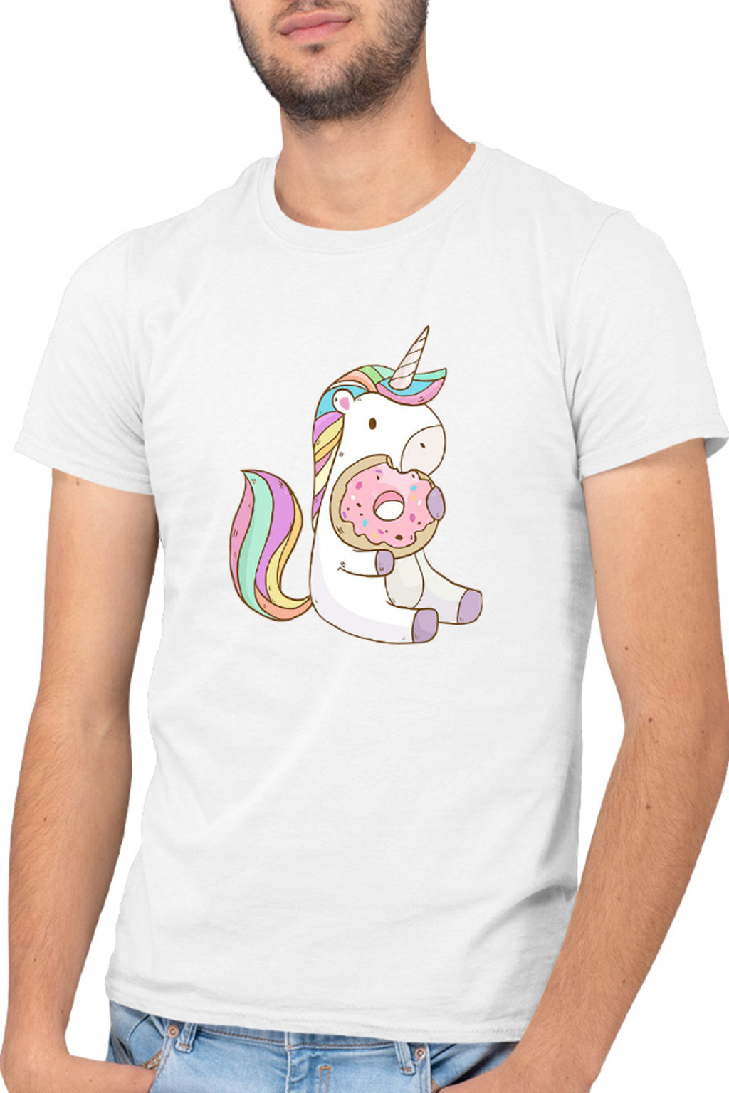 Tricou barbati Unicorn Squad Donnut Eat Sweet